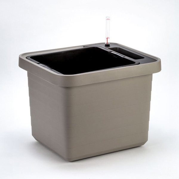 Levně Plastia Samozavlažovací velkoobjemový truhlík Berberis UNO 45 cm - taupe 714007