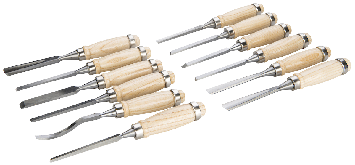 Sada řezbářských dlát 12 ks Silverline 250241