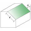 Úhlová fréza s ložiskem 22,2 × 12,7/8 mm (25°)