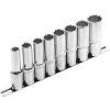 Hlavice nástrčné prodloužené, MULTI - LOCK, sada 8 ks, 1/2", CrV EXTOL PREMIUM