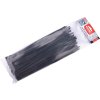 Pásky stahovací na kabely EXTRA, černé, 280 × 4,6 mm, 100 ks, nylon PA66