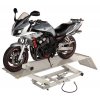 Zvedák motocyklů 450 kg – hydraulický, pojízdný, pedálový