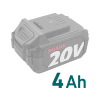 Fukar aku SHARE20V, BRUSHLESS, bez baterie a nabíječky, EXTOL INDUSTRIAL