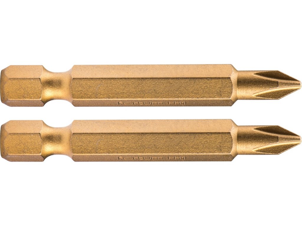 Kreuzschlitzspitze, 2er-Set, PH 1 × 50 mm, Titan. Modifikation, S2