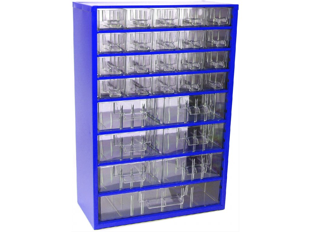 Kleinteilemagazin zur Wandmontage MEDIUM 6720, blau