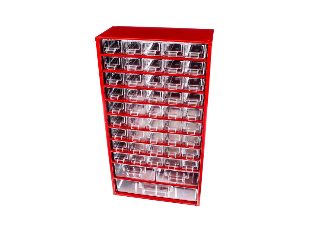 Kleinteilemagazin zur Wandmontage MAXI 6744, rot