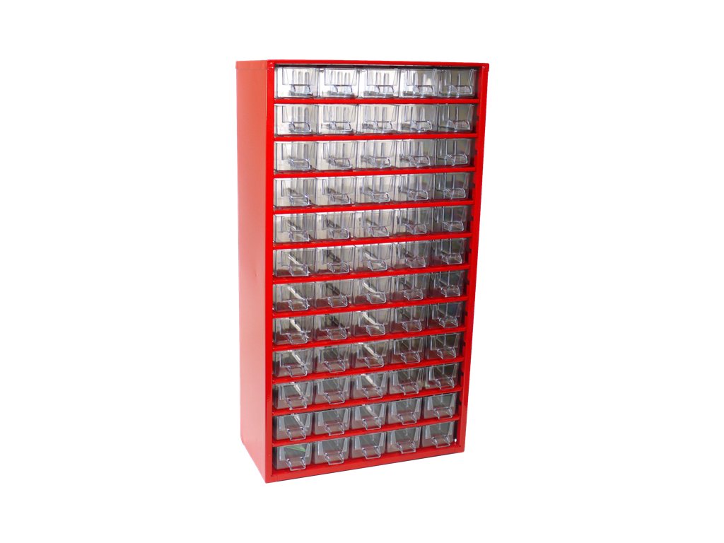 Kleinteilemagazin zur Wandmontage MAXI 6750, rot