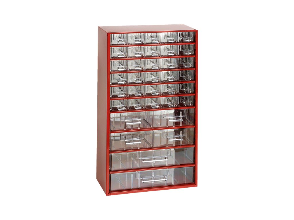 Kleinteilemagazin zur Wandmontage MAXI 6765, rot