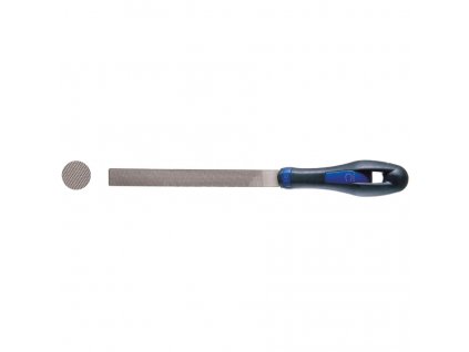 Flache Werkstattfeile 200 mm, mit ergonomischem Griff, 20 × 5 mm, Sek. 2