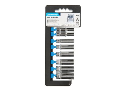 Steckschlüssel 1/4" 12-kant 6 - 14 mm - 8 Stück lang Silverline