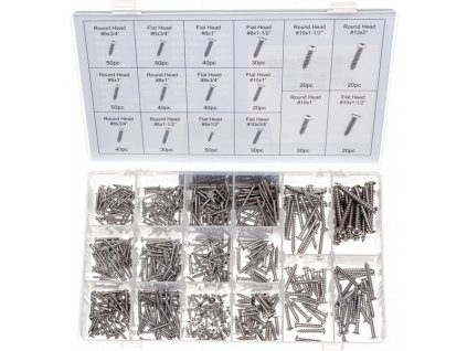 Rostfreie Holzschrauben, 560 St.