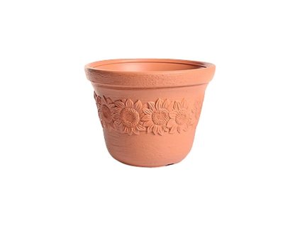Blumentopf SUNNY 1 30 H.23 cm, BRICK (R736), Dekor