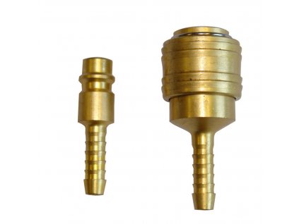 Schnellkupplung / Nippel mit Schlauchtülle 9 mm, Set