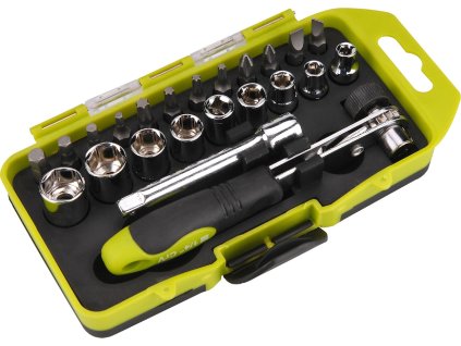 Ratschenschraubendreher mit Muttern und Spitzen, 23er-Set