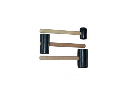 Gummihammer 1000 g, 75 mm, Holzgriff