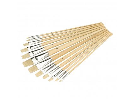 Finishbürsten flach 12 Stück Silverline