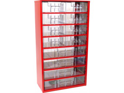 Kleinteilemagazin zur Wandmontage MAXI 6754, rot