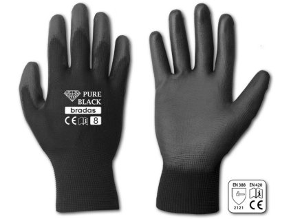 Handschuhe PURE BLACK PU 7