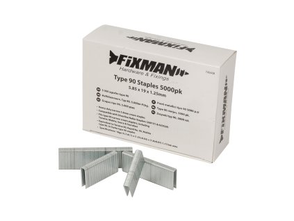 Heftklammern 5,8 × 19 × 1,25 mm (5.000 Stück) Typ 90 Fixman