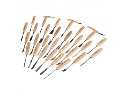 Set von Schnitzwerkzeugen STANDARD im Holzständer 31 Stück