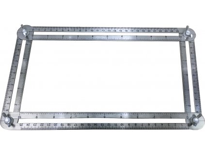 Einstellbare Edelstahlschablone 120 × 250 mm