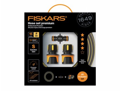 FISKARS PREMIUM Schlauchset 19 mm 3/4 15m + 1027101 Kupplungen