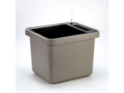 Selbstbewässernde, großvolumige Berberis UNO Box 45 cm - taupe