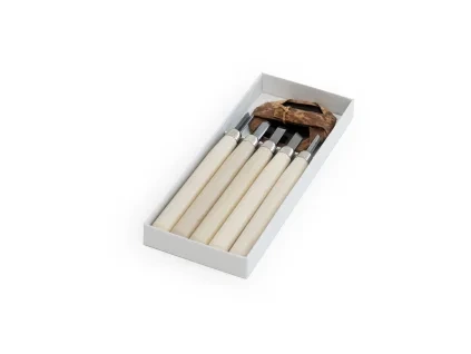 MARUICHI L-5 Mini-Schnitzbeitel-Set mit Holzgriff – 5-teilig