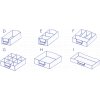 Schublade klein mit Stegen D - 6225