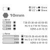 IMLEG-TORX-XZN-Spitzen, PROFI-Set 40-tlg., für 3/8", 1/2", CrV-Knarren