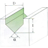 Gravierfräser 15 × 13/8 mm (60°)