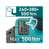 Akku-Schlagschrauber 1/2" SHARE20V, 500 Nm, bürstenlos, 2 Ah, EXTOL INDUSTRIAL