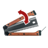 Klapp-/Taschensäge, doppelseitig, 300 mm mit Holzgriff, FORTUM