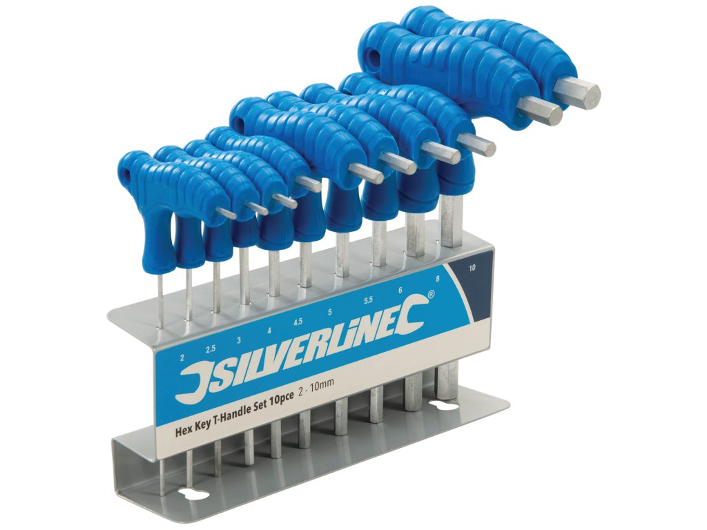 Allen T-key set 2 - 10 mm - 10 kom Silverline