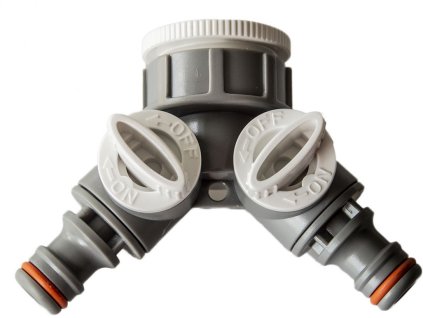 Razdjelnik s ventilom za 2 brze spojnice 1 " + 3/4", WL-2222, BIJELA LINIJA