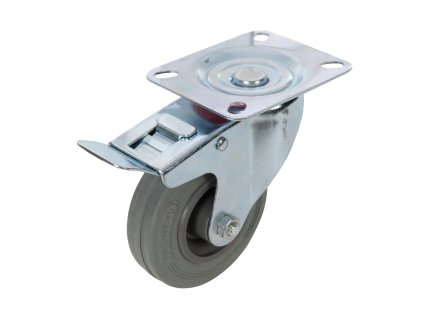 Okretni gumeni kotač s kočnicom 100mm - 70kg Fixman