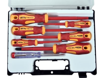 Odvijač električara s ispitivačem, set od 7, 3 × (-), 3 × (PH), CrV