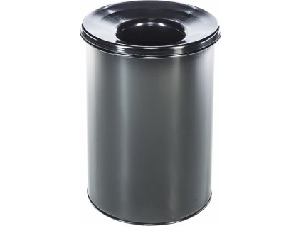 Kanta za otpad 18 l s poklopcem za samogašenje, crna