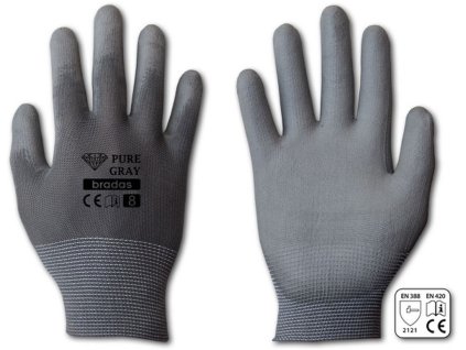 Rukavice PURE GRAY PU 8