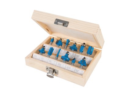 Komplet završnih glodalica 1/4" - 12 kom Silverline