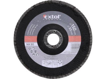 Lamelarni disk, kosi korund, P80, 150 mm