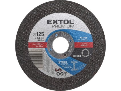 Rezni disk za čelik/nehrđajući čelik, 125 × 1,6 × 22,2 mm