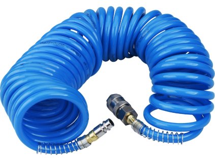 PU spiralno crijevo za zrak s mjedenim brzim spojnicama, 1/4", žensko 6 mm, L 8 m
