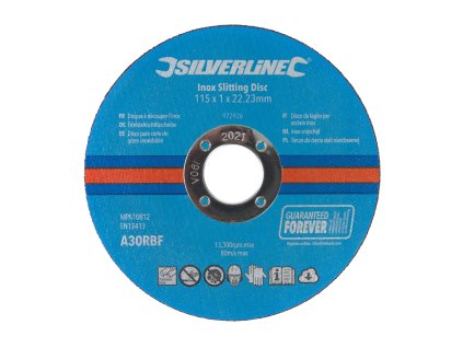 Odrezani kotač 115 × 1 × 22,23 mm 10 kom. Silverline