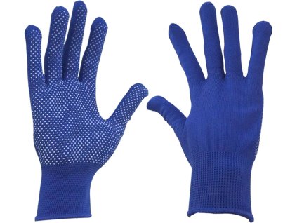 Poliesterske rukavice s PVC točkicama na dlanu, veličine 9"
