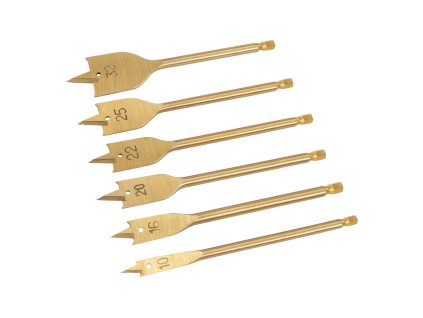 Set plosnatih svrdla 10 - 32 mm Titan - 6 kom Silverline
