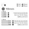 IMBUS-TORX-XZN savjeti, PROFI set 40 kom, za 3/8", 1/2", CrV čegrtaljke