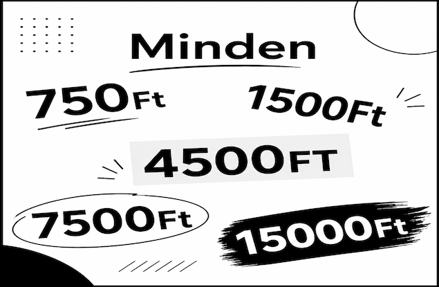 Minden 750Ft/1500Ft/4500Ft/7500Ft/15000Ft