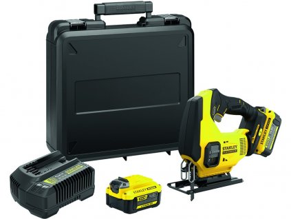 Jigsaw egyenes vonalú akkumulátor 18 V Li-Ion, csomagtartó, 2 elem, V20, SFMCS600 m2K-QW, STANLEY