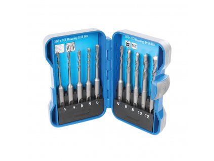 SDS Plus fúrószárak készletE TCT 4 - 12 mm - 10 db Silverline